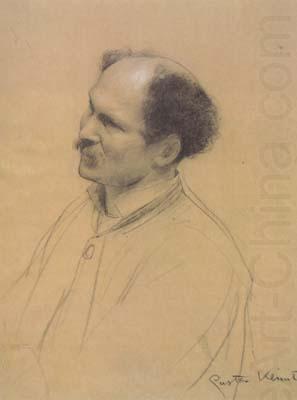 Half-Length Portrait with Three-Quarter View of an Older Man,from the Left (ceiling painting at the Burgtheater in Vienna) (mk20), Gustav Klimt